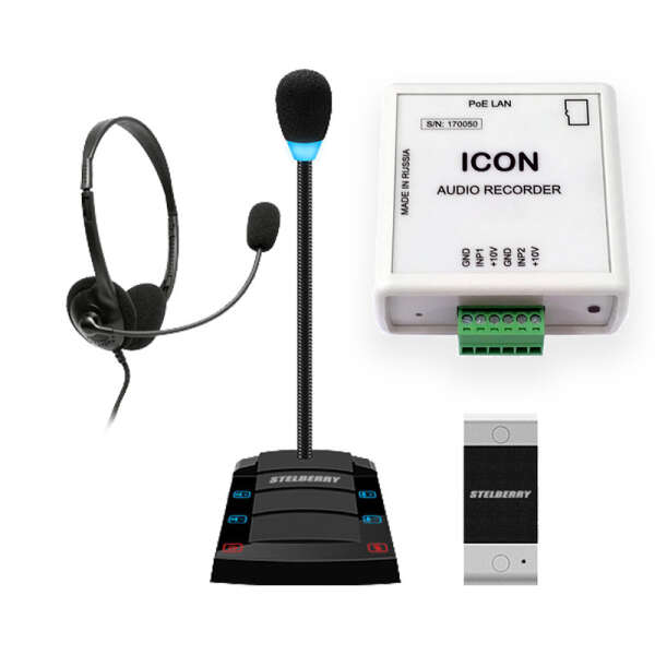 ICON 412/1 Переговорное устройство c наушниками, системой записи переговоров