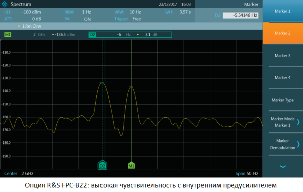 Rohde&Schwarz FPC-B22 - программная опция, предусилитель для анализатора спектра R&S FPC1000/FPC1500 (код опции: 1328.6690.02)